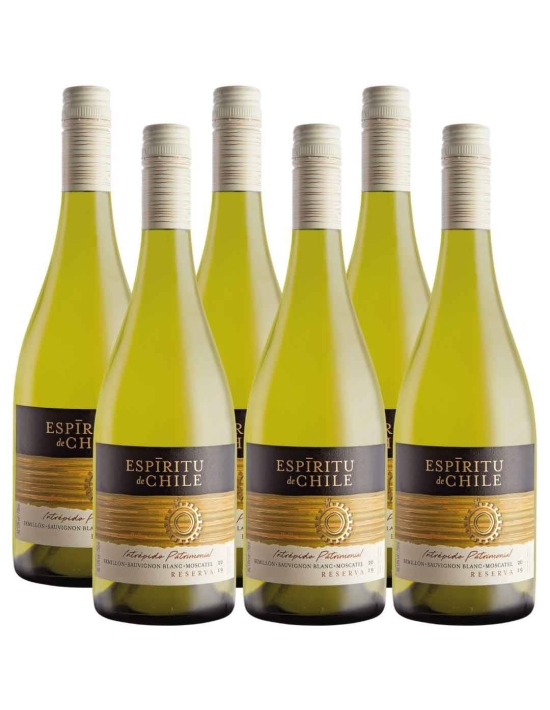 Pack 6 White Blend, Reserva, Intrépido Patrimonial, Espíritu de Chile