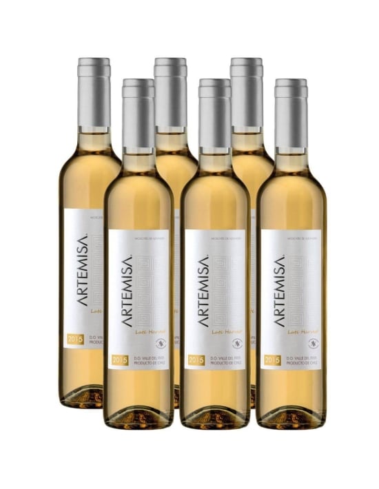 Pack 6 Moscatel de Alejandría, Late Harvest, Artemisa, Viña Aromo