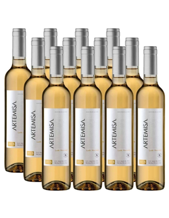 Pack 12 Moscatel de Alejandría, Late Harvest, Artemisa, Viña Aromo
