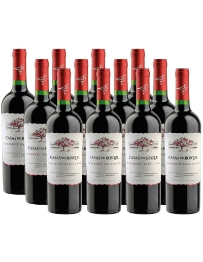 Pack 12 vinos Cabernet Sauvignon, Reserva, Viña Casas del Bosque, Valle de Rapel