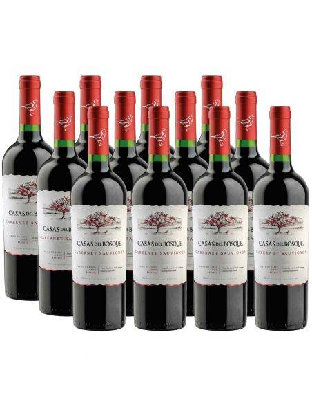 Pack 12 vinos Cabernet Sauvignon, Reserva, Viña Casas del Bosque, Valle de Rapel