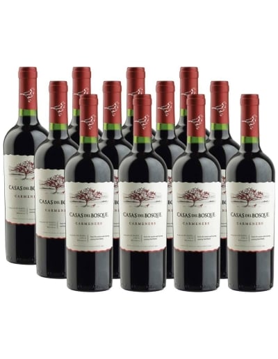 Pack 12 vinos Carmenere, Reserva, Viña Casas del Bosque, Valle de Rapel