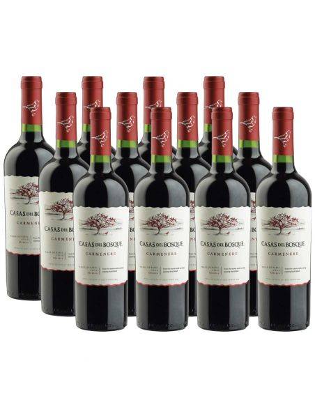 Pack 12 vinos Carmenere, Reserva, Viña Casas del Bosque, Valle de Rapel