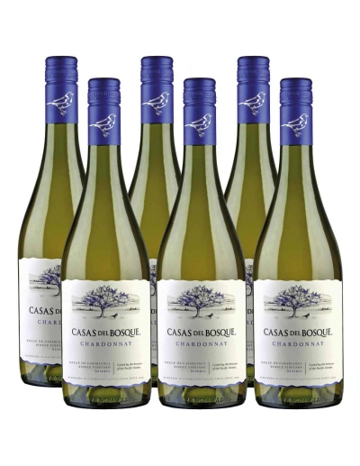 Pack 6 vinos Chardonnay, Reserva, Viña Casas del Bosque