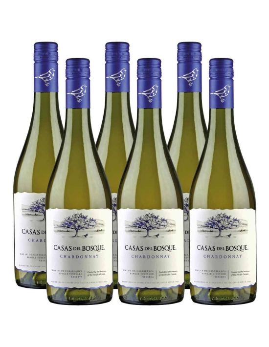 Pack 6 vinos Chardonnay, Reserva, Viña Casas del Bosque