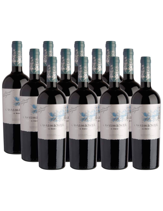 Pack 12 vinos Cabernet Sauvignon, Gran Reserva, Viña Casas del Bosque, Valle del Maipo