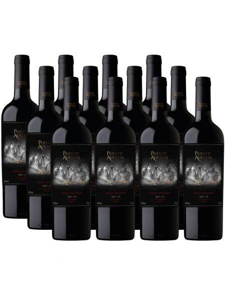 Pack 12 Merlot, Gran Reserva,Viña Puente Austral, Valle de Colchagua