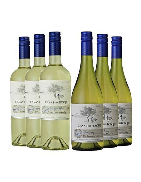 Sauvignon Blanc y Chardonnay, Reserva, Casas del Bosque, Valle de Casablanca
