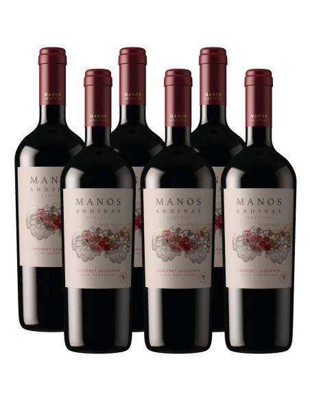 Pack 6 Manos Andinas, Cabernet Sauvignon, Reserva, Trasiego Wines