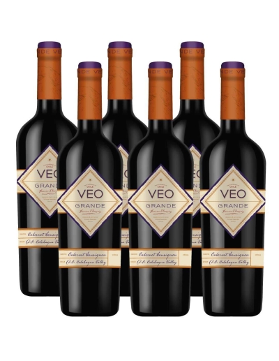 Pack 6 Vinos Cabernet Sauvignon, Reserva, VEO, Viña Errázuriz Ovalle