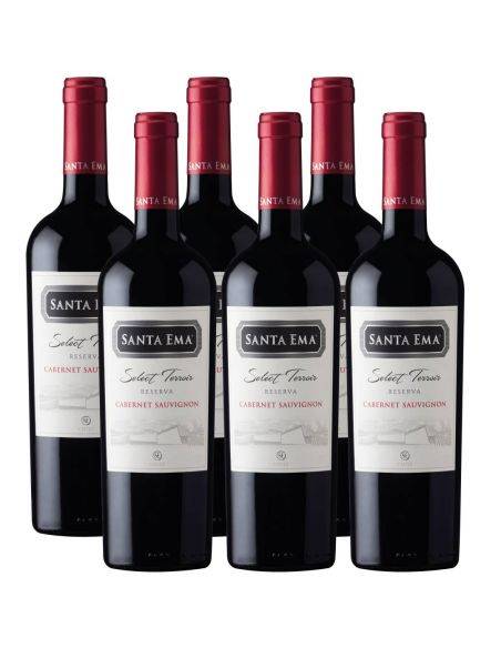 Pack 6 vinos Cabernet Sauvignon,Select Terroir, Viña Santa Ema