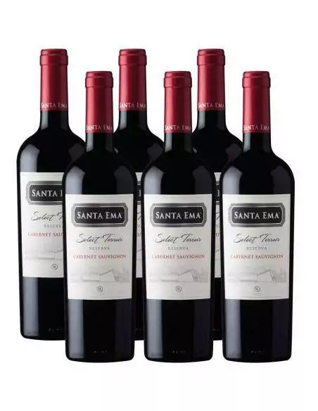 Pack 6 vinos Cabernet Sauvignon,Select Terroir, Viña Santa Ema