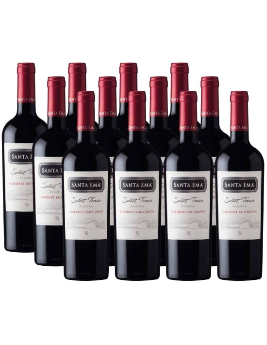 Pack 12 vinos Cabernet Sauvignon, Select Terroir, Viña Santa Ema