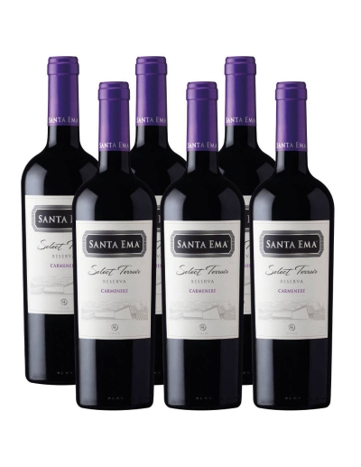 Pack 6 vinos Carmenere, Select Terroir, Viña Santa Ema