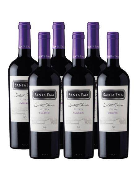 Pack 6 vinos Carmenere, Select Terroir, Viña Santa Ema