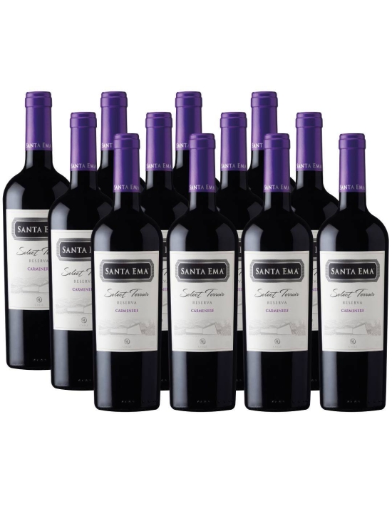 Pack 12 vinos Carmenere, Select Terroir, Viña Santa Ema