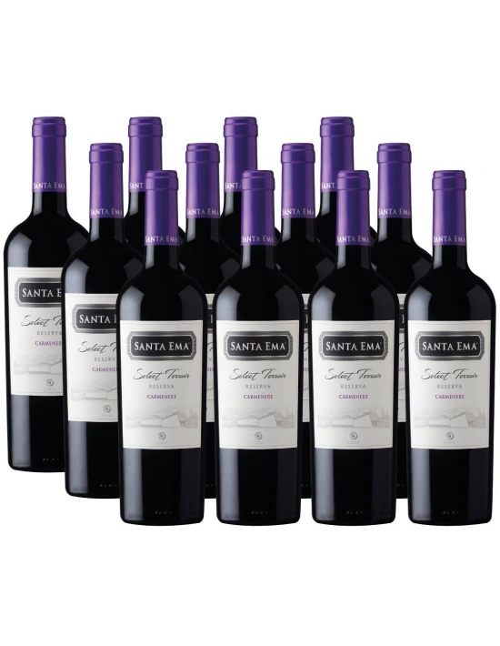 Pack 12 vinos Carmenere, Select Terroir, Viña Santa Ema