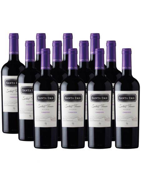 Pack 12 vinos Carmenere, Select Terroir, Viña Santa Ema