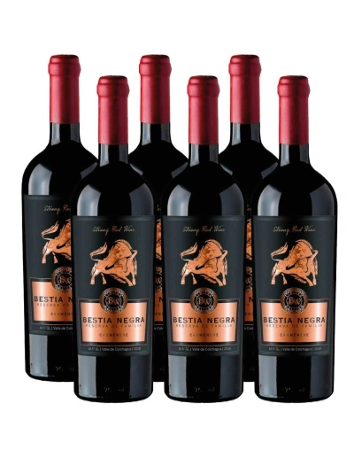 Pack 6 Vinos Carmenere, Bestia Negra, Premium, Bestias Wines