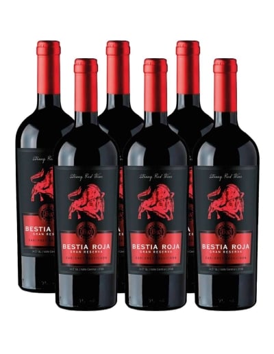 Pack 6 botellas Bestia Roja, Cabernet Sauvignon, Gran Reserva, Bestias Wines
