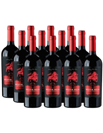 Pack 12, Cabernet Sauvignon, Gran Reserva, Bestia Roja, Bestias Wines