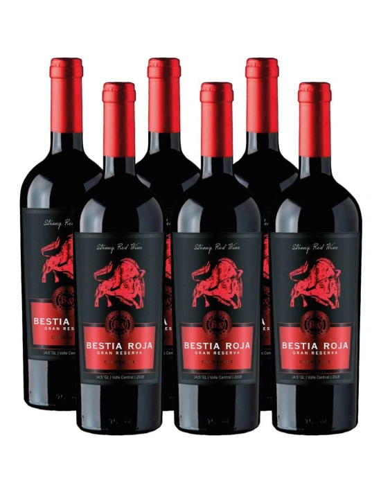 6 Carmenere, Gran Reserva, Bestia Roja, Bestias Wines