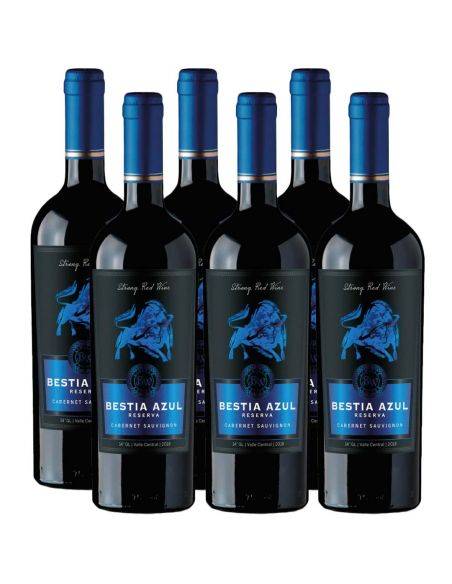 Pack 6 vinos Cabernet Sauvignon, Bestia Azul, Reserva, Bestias Wines