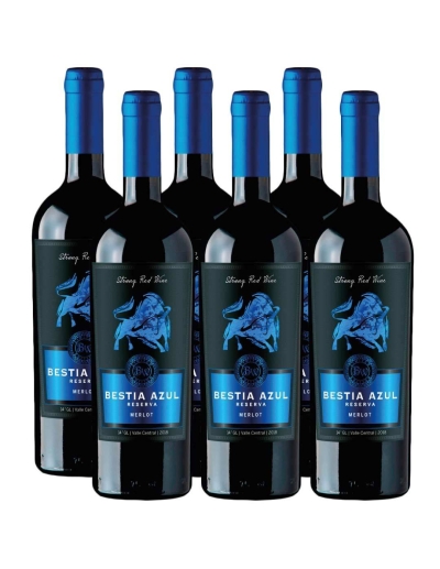 Pack 6 Merlot, Bestia Azul, Reserva, Bestias Wines