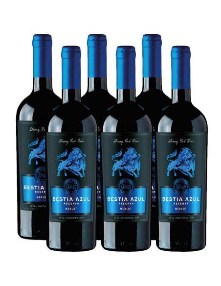 Pack 6 Merlot, Bestia Azul, Reserva, Bestias Wines