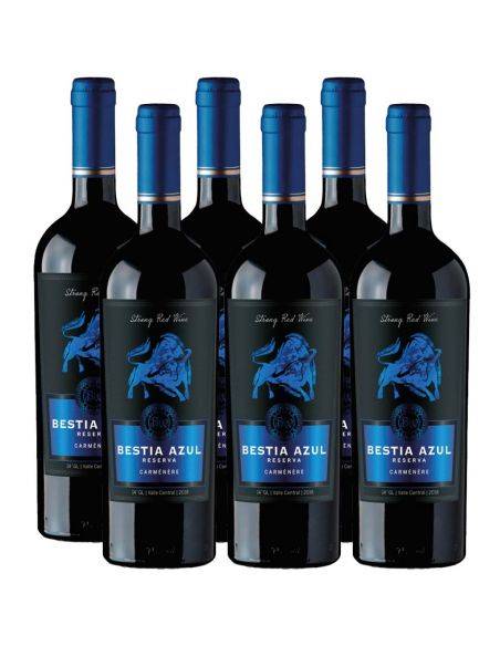 Pack 6 vinos Carmenere, Bestia Azul, Reserva, Bestias Wines