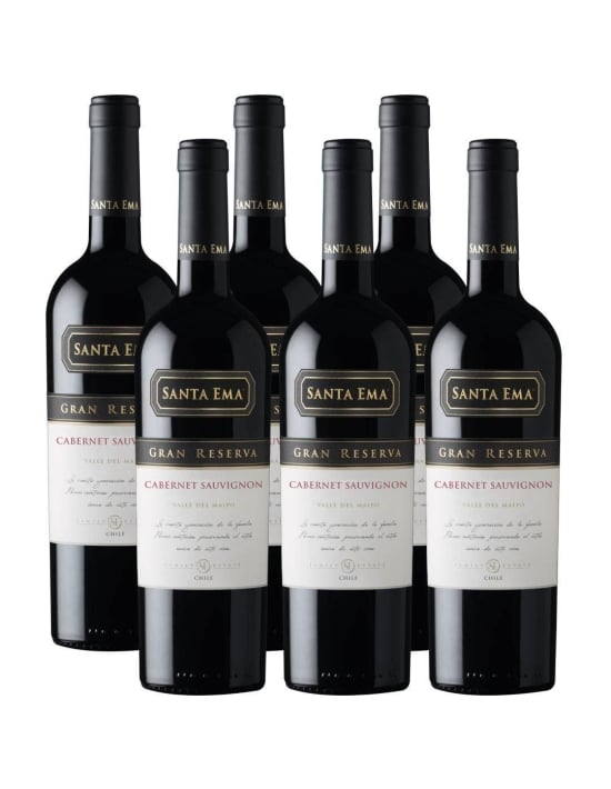 Pack 6 vinos Cabernet Sauvignon, Gran Reserva, Viña Santa Ema