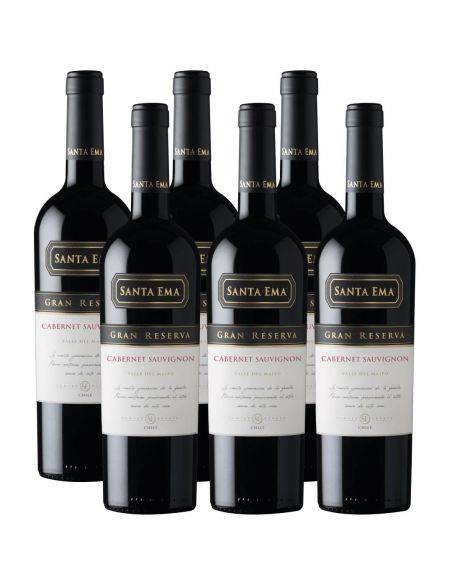 Pack 6 vinos Cabernet Sauvignon, Gran Reserva, Viña Santa Ema