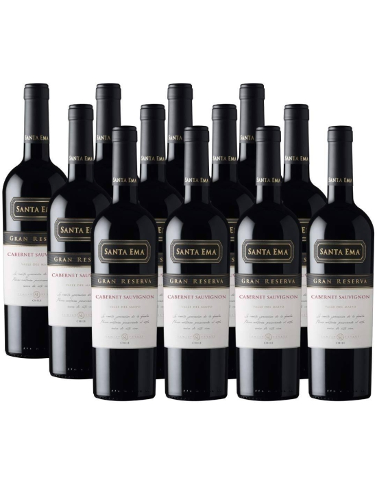 Pack 12 vinos Cabernet Sauvignon, Gran Reserva, Viña Santa Ema