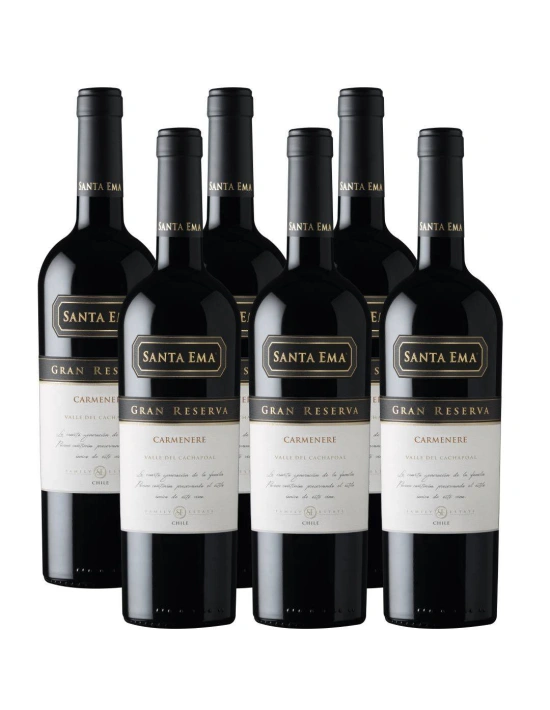 Pack 6 vinos Carmenere, Gran Reserva, Viña Santa Ema