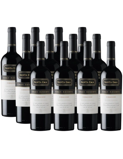 Pack 12 vinos Carmenere, Gran Reserva, Viña Santa Ema