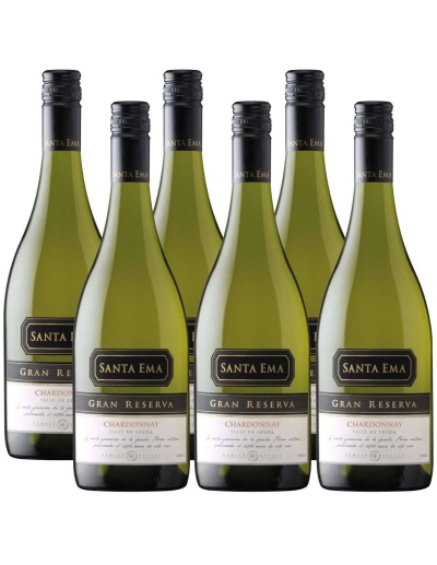 Pack 6 vinos Chardonnay, Gran Reserva, Viña Santa Ema