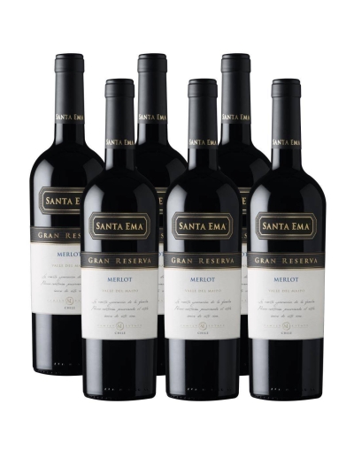 Pack 6 vinos Merlot, Gran Reserva, Viña Santa Ema