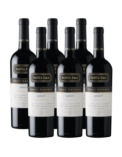 Pack 6 vinos Merlot, Gran Reserva, Viña Santa Ema