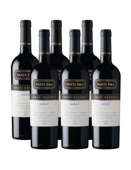 Pack 6 vinos Merlot, Gran Reserva, Viña Santa Ema