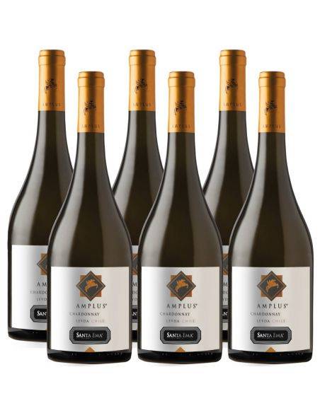 Pack 6 vinos Chardonnay, Amplus, Premium, Viña Santa Ema