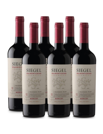 Pack 6 Merlot, Reserva, Handpicked, Siegel