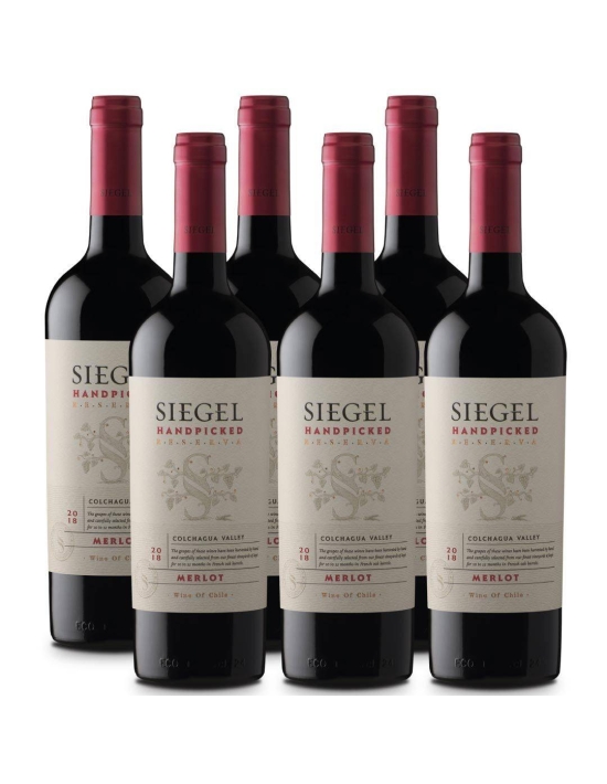 Pack 6 Merlot, Reserva, Handpicked, Siegel