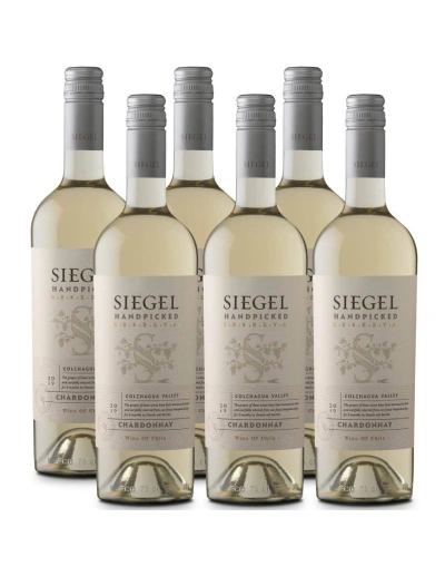Pack 6 Chardonnay Reserva,Handpicked, Siegel