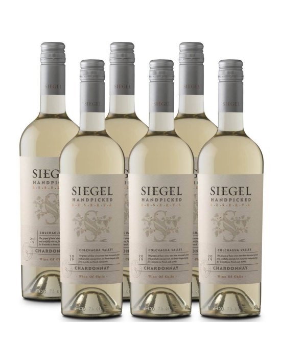 Pack 6 Chardonnay Reserva,Handpicked, Siegel