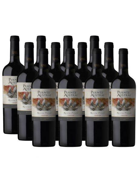Pack 12 Carmenere, Reserva Privada, Puente Austral,Valle de Colchagua