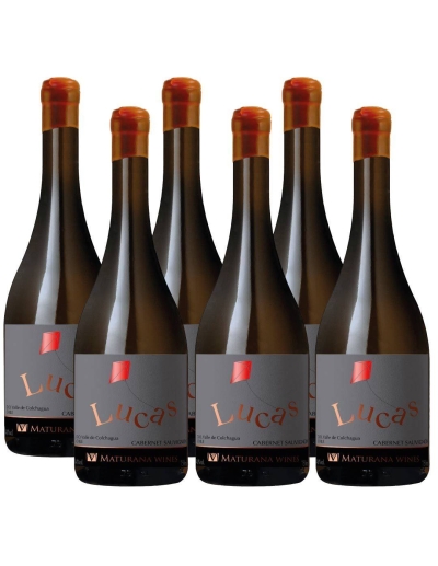 Pack 6 vinos Cabernet Sauvignon, Premium, Lucas, Maturana Wines, Valle de Colchagua