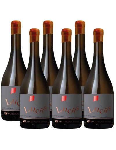 Pack 6 vinos Cabernet Sauvignon, Premium, Lucas, Maturana Wines, Valle de Colchagua