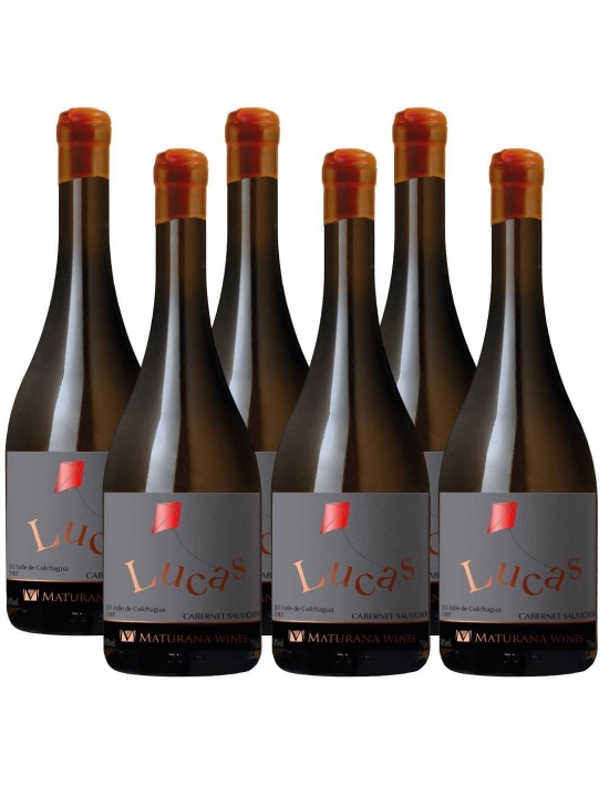 Pack 6 vinos Cabernet Sauvignon, Premium, Lucas, Maturana Wines, Valle de Colchagua