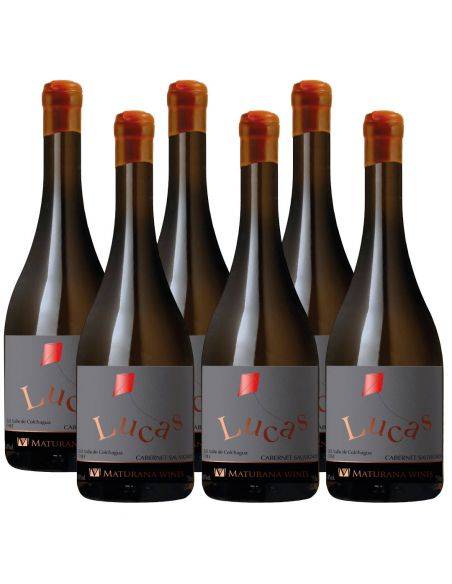 Pack 6 vinos Cabernet Sauvignon, Premium, Lucas, Maturana Wines, Valle de Colchagua