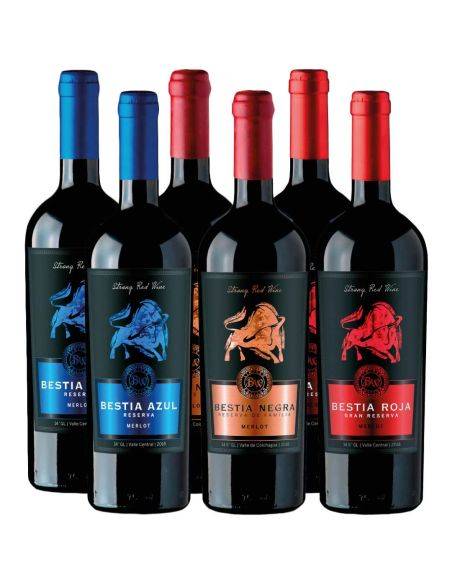 Pack mix 6 Bestias, Merlot, Bestias Wines